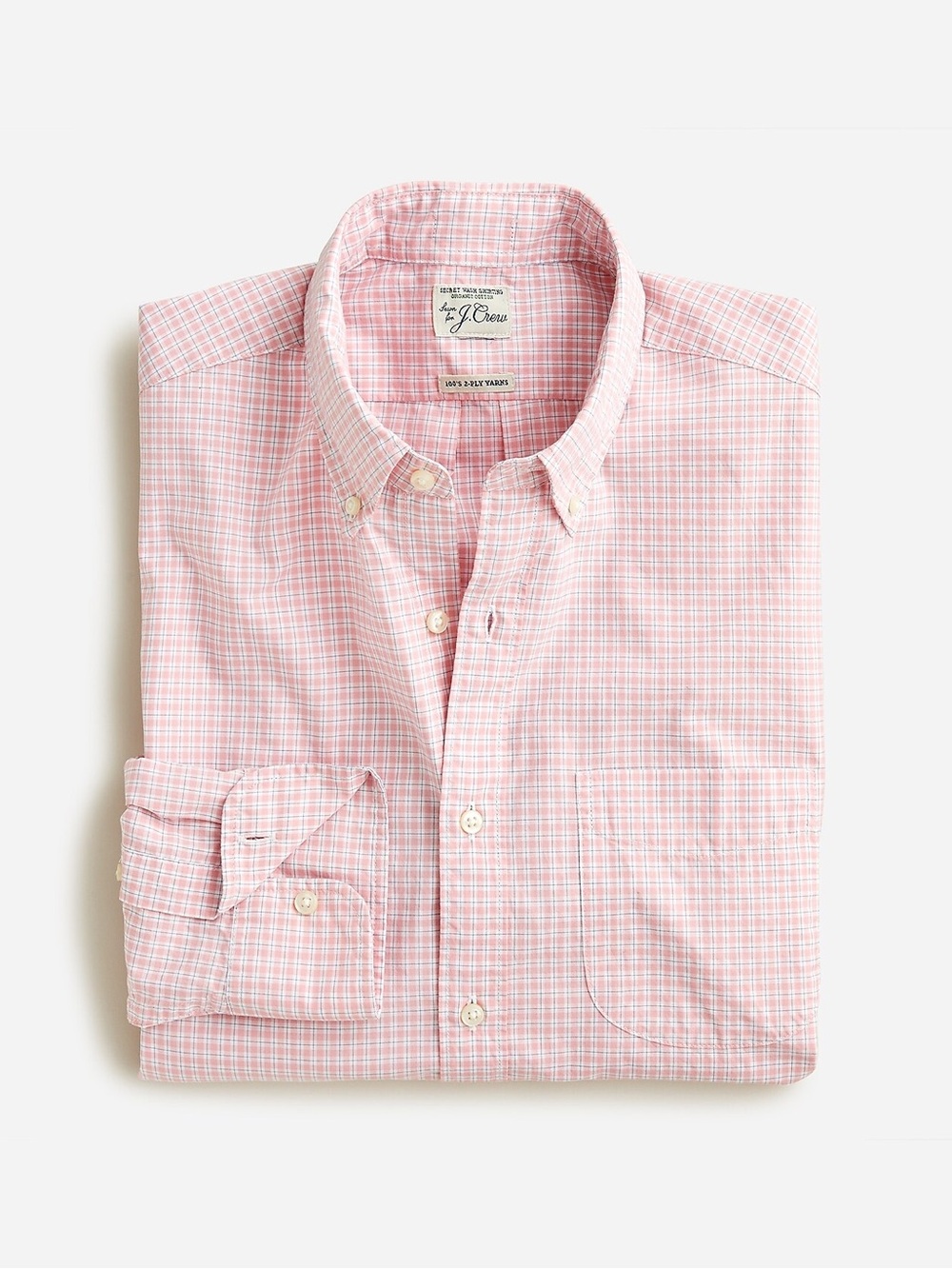 J. Crew Secret Wash organic cotton poplin shirt • size small • BG410